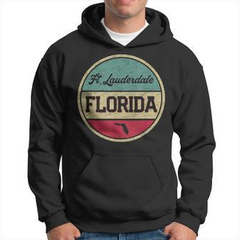Ft Fort Lauderdale Florida Vintage 70S 80S Retro Style Hoodie | Mazezy