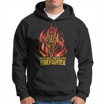 Full Of Courage Pride And Honor | Firefighter Fireman Hoodie | Mazezy