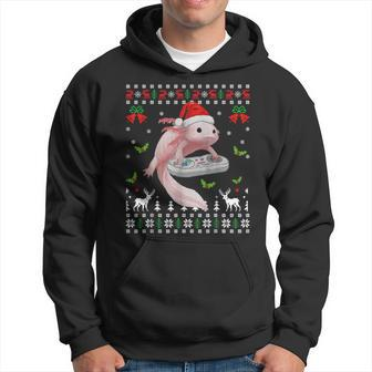 Fun Axolotl Gamer Axolotl Lover Ugly Christmas Sweater Hoodie | Mazezy