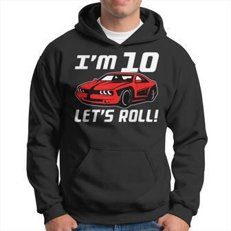 Funny 10Th Birthday Gift Race Car Driver Boys 10 Years Old Driver Funny Gifts Hoodie | Mazezy