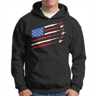 Funny 4Th Of July Fighter Jets Usa American Flag Celebration Hoodie - Monsterry DE