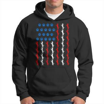 Funny 4Th Of July Us American Flag Dog Lovers Paw Patriotic Patriotic Funny Gifts Hoodie | Mazezy CA
