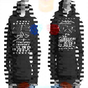 Funny All American Grandpa Sunglasses Usa 4Th Of July Hoodie - Seseable