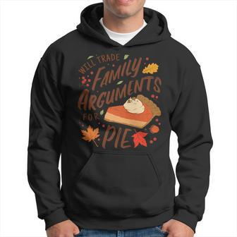 Funny Anti Thanksgiving Family And Pie Joke Meme Hoodie | Mazezy