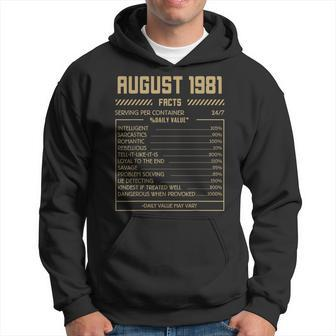Funny August 1981 Facts 37Th Birthday Gift Hoodie | Mazezy DE