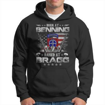 Funny Born At Ft Benning Raised Fort Bragg Airborne Veterans Day For Airborne Paratrooper Division Hoodie - Monsterry UK