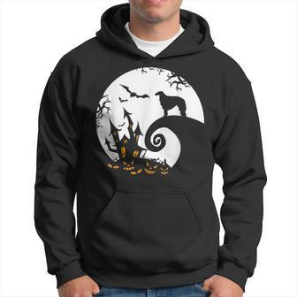 Funny Borzoi And Moon Halloween Costume Moon Funny Gifts Hoodie | Mazezy