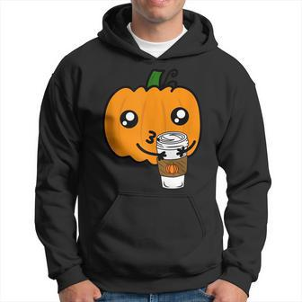 Funny Cannibalism Pumpkin Spice Latte Scary Pumpkin Cannibal Hoodie | Mazezy