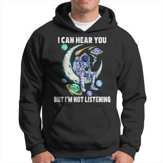 Funny Cat I Can Hear You But Im Listening Hoodie - Seseable