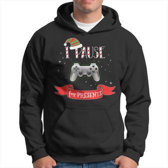 Christmas Gamer I Pause For Presents Gaming Hoodie - Thegiftio UK