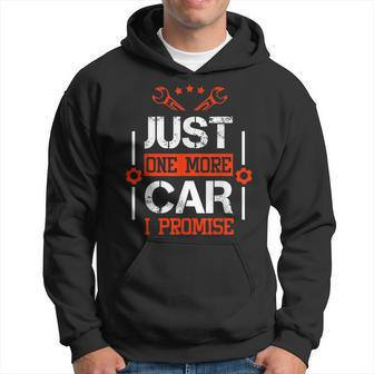 Funny Diesel Mechanic Just One More Car I Promise Gift Gift For Women Hoodie - Thegiftio UK