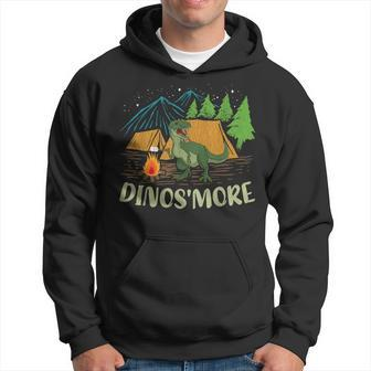 Funny Dinosmore Camping Dinosaur Camp Camper Hoodie - Thegiftio UK