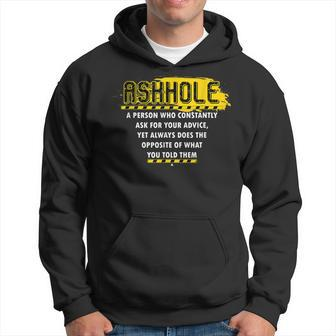 Distressed Askhole Definition Questions Hoodie | Mazezy