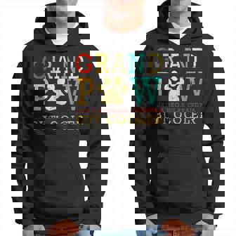 Funny Dog Grand Paw Doggy Puppy Lover Grandpa Vintage Hoodie | Mazezy