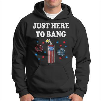 Funny Fourth Of July 4Th Of July Im Just Here To Bang 4 Hoodie - Monsterry UK