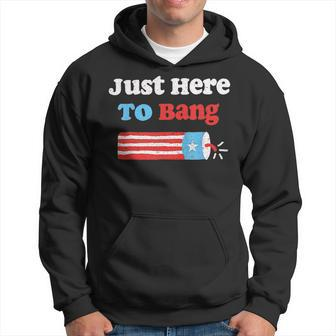 Funny Fourth Of July 4Th Of July Im Just Here To Bang Hoodie - Monsterry UK