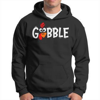 Giant Turkey Face Thanksgiving Gobble Holiday Family Hoodie - Thegiftio UK