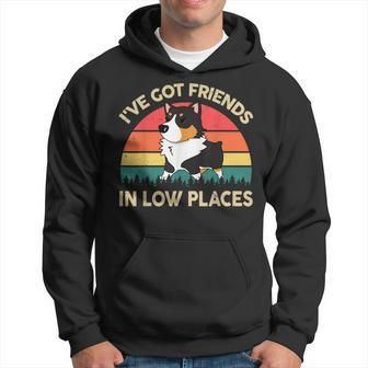 Funny Got Friends Low Place Tricolor Corgi- Lover Gifts Hoodie | Mazezy