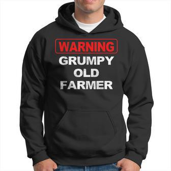 Funny Grandpa Farmer Gift Warning Grumpy Old Farmer Hoodie | Mazezy