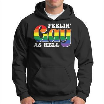 Funny Hail Gay Satan Lgbt Goth Gay Pride Baphomet Atheist   Hoodie
