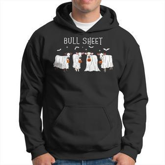 Halloween Boo Ghost Cow Costume Bull Sheet Cow Lover Hoodie - Seseable