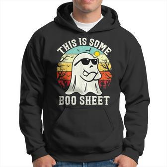 Halloween This Is Some Boo Sheet Ghost Retro Halloween Hoodie - Seseable