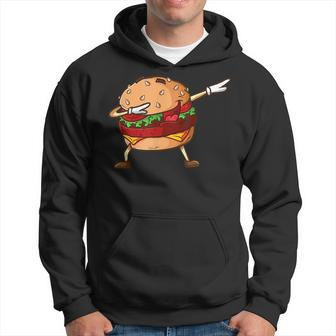 Funny Hamburger Dabbing Cheeseburger Lover Dabbing Ideas Hoodie - Seseable