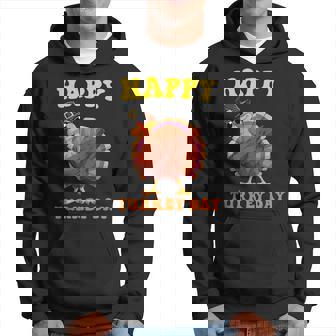 Happy Turkey Day Thanksgiving Cute Costume Celebration Hoodie | Mazezy
