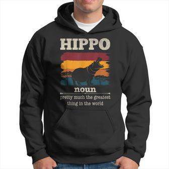 Hippo Definition Cool Hippo Animals Humor Hippopotamus Hoodie - Monsterry UK