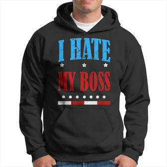 Funny I Hate My Boss Job Retire Meme Quote Gift Hoodie | Mazezy