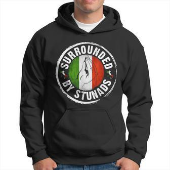 Funny Italian Hand Gesture Surrounded By Stunads Sayings Hoodie - Seseable