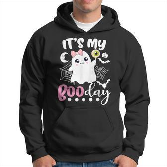 Its My Boo Day Cute Halloween Birthday Ghost Pink Bow Hoodie - Monsterry AU