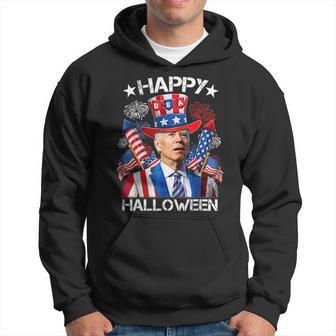 Funny Joe Biden 4Th Of July Happy Halloween Firework Hoodie | Mazezy CA