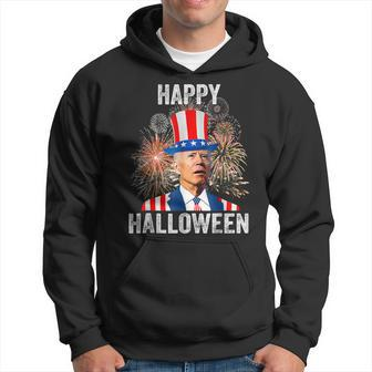 Funny Joe Biden Happy Halloween Us Flag Confused 4Th Of July Hoodie | Mazezy