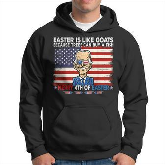 Funny Joe Biden Merry 4Th Of Easter Design Fourth Of July Hoodie | Mazezy