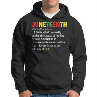 Funny Junenth Difenition Black History Month Pride Men Pride Month Funny Designs Funny Gifts Hoodie | Mazezy