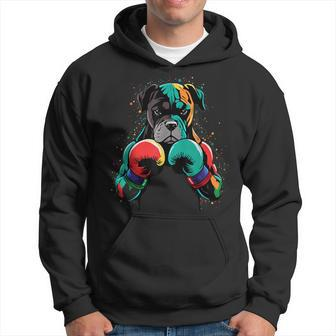 Kickboxing Or Boxing Boxer Dog Hoodie - Seseable