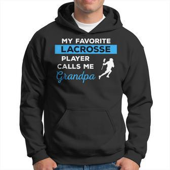Funny Lacrosse Grandpa Goalie Player Sports Team Gift Hoodie | Mazezy