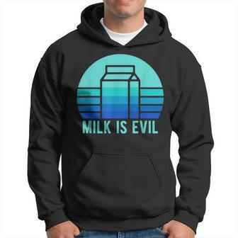 Funny Lactose Intolerant Vintage Milk Dairy Is Evil Hoodie | Mazezy