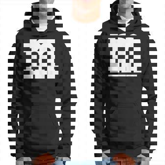 Letter M Chocolate Candy Halloween Team Groups Costume Hoodie - Seseable