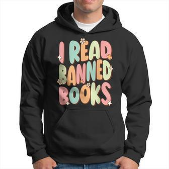 Funny Librarian Freedom Reader Grunge I Read Banned Books Hoodie - Seseable