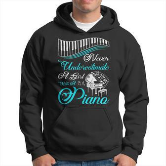 Funny Never Underestimate A Girl With A Piano Hoodie - Seseable