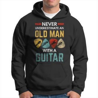 Funny Never Underestimate An Old Man With A Guitar Saying Gift For Mens Hoodie | Mazezy