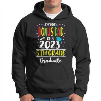 Funny Proud Bonus Dad Of A Class Of 2023 5Th Grade Graduate Hoodie | Mazezy