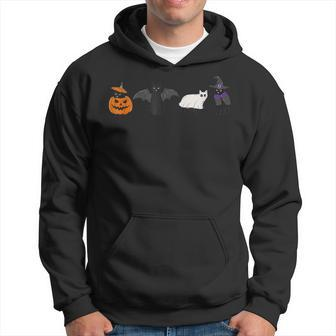Pumpkin Cat Ghost Black Cat Halloween For Cat Lovers Hoodie - Seseable
