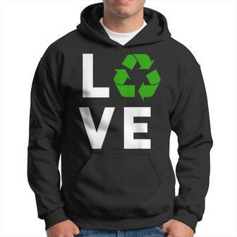 Recycling Symbol Environmental Planet I Love Recycle Hoodie | Mazezy