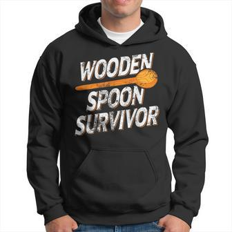 Funny Retro Vintage Wooden Spoon Survivor Hoodie - Seseable