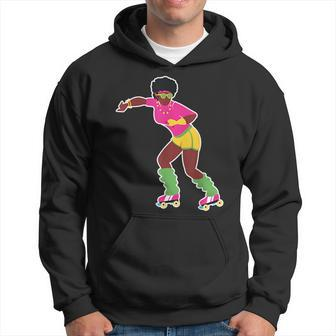 Funny Roller Skating Derby 70S 80S Skater Afro Girl Gifts Hoodie | Mazezy UK