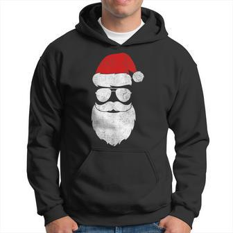 Santa Claus Face Sunglasses Hat Beard Christmas Men Hoodie - Thegiftio UK