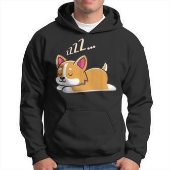 Funny Sleeping Fur Baby Cute And Intelligent Dogs Corgis Hoodie | Mazezy